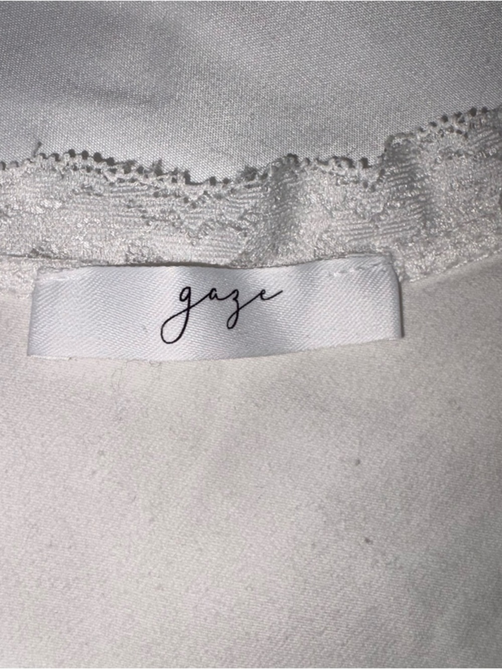 gaze White One-Shoulder Lace-Trim Tank - Picture 2 of 5